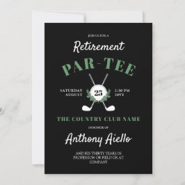 Svart andekrans Golf Thned Pension Party Inbjudningar