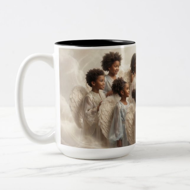 Svart ängel kaffemugg (Vänster)
