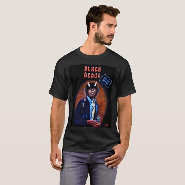 Svart Angus Tee (Hel framsida)