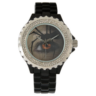 Svart änka armbandsur