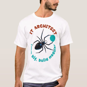 Svart änka IT-arkitekt Modulär Rolig T Shirt