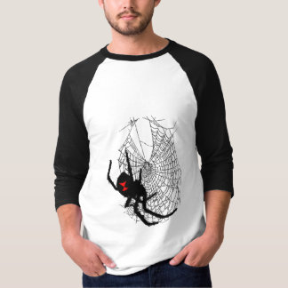 svart änka på spindelnätet t-shirt