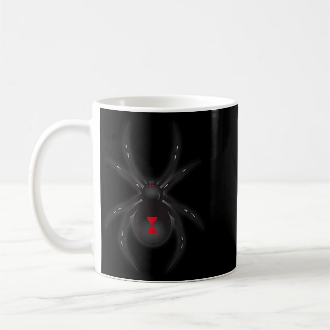 Svart Änka Spindel Tröja Kaffemugg (Vänster)