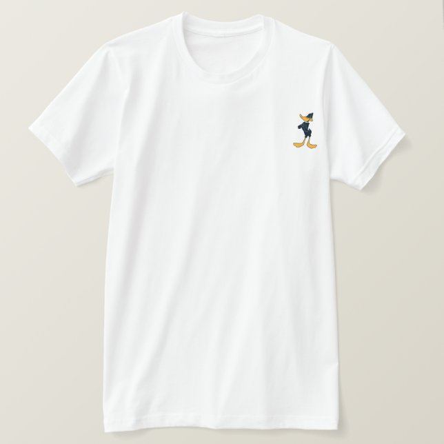 Svart Anka T-shirt - Lustig Tecknad Dee (Design framsida)