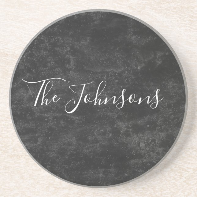 Svart anpassad design för din familj underlägg (Framsidan)