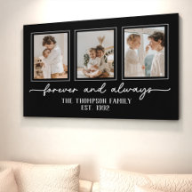 Svart anpassad fotokollage för familjeminnen