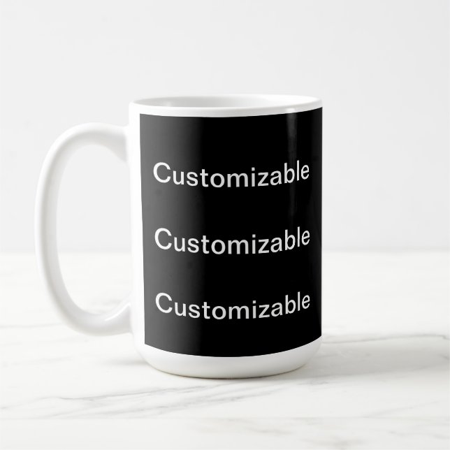 Svart ANPASSADE Kaffemugg (Vänster)