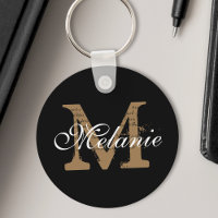 Svart, anpassat namn, Monogram Söt Classy-skript f