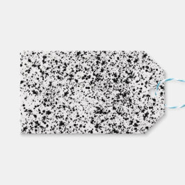 Svart anpassningsbar av fläckstänk i bläck presentetikett