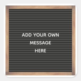 Svart Anpassningsbar av markeringsram för teckenfo Fyrkantigt Klistermärke