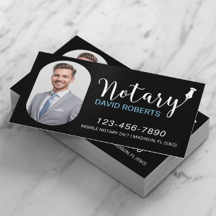 Svart Anpassningsbar av Mobile Notary Service Eleg Visitkort