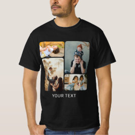 Svart Anpassningsbar Lägg till bild Collage och Te T Shirt