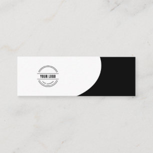Svart anpassningsbar, logotyp, elegant, kvadrat, p mini visitkort