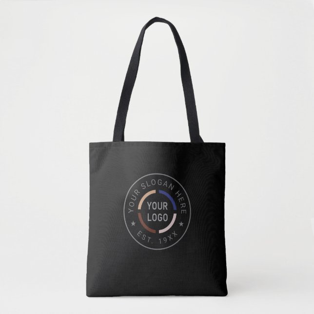 Svart anpassningsbar-Logotyp, kampanjavgift, Tote  Tygkasse (Framsida)