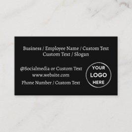 Svart Anpassningsbar Logotyp Text Modern Minimalis Visitkort