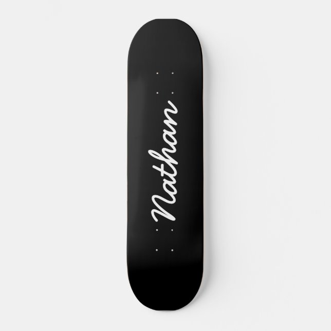 Svart Anpassningsbar Mini Skateboard Bräda 18,5 Cm (Framsida)