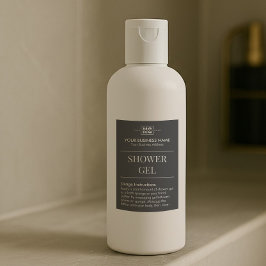 Svart Anpassningsbar - monogram Gel-etiketter för Mat Etikett