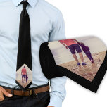 Svart Anpassningsbar Photo Slips<br><div class="desc">Svart Anpassningsbar Fotohalsen slips. En perfekt för en pappa eller farfar på Far dag,  födelsedag eller jul.</div>