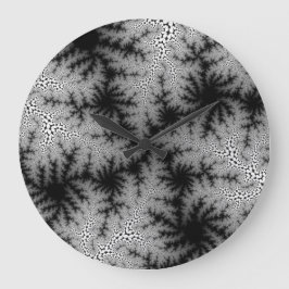 Svart anpassningsbar Rökspeckle för stor rund vägg Klocka