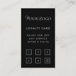 Svart Anpassningsbar tunn affärskund Logotyp - bel Lojalitetskort
