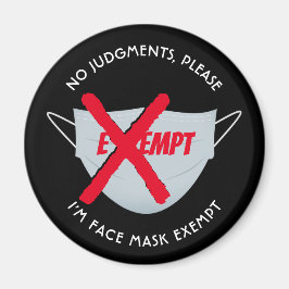 Svart | ANSIKTE MASK-UNDANTAG Magnet