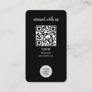 Svart anslutning med USA QR-kod Visitkort
