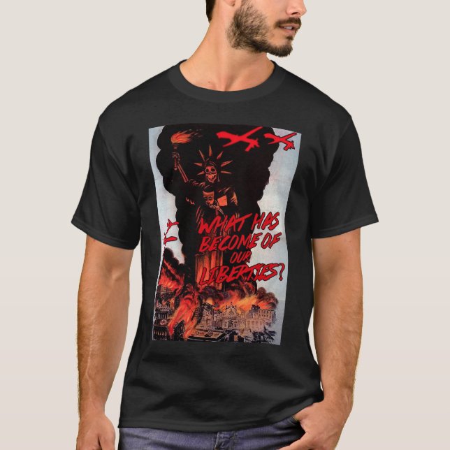 Svart Anti-surr för klassiker T-tröja T-shirt (Framsida)