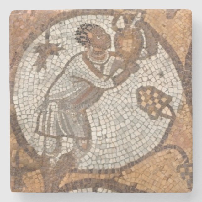 Svart antikvitetsstämpel Underlägg (Framsidan)