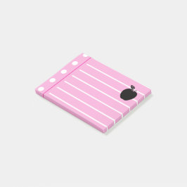 Svart Äpple Rosa toner Post-it Block