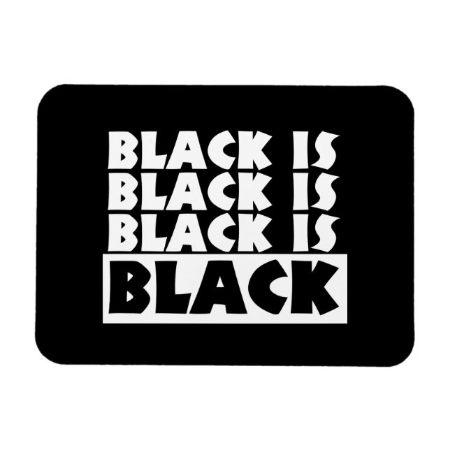 Svart är svart magnet (Horisontell)