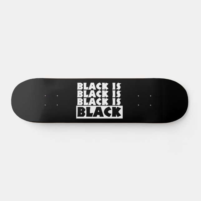 Svart är svart skateboard bräda 20,5 cm (Horz)