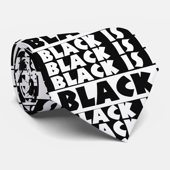 Svart är svart slips (Rullad)