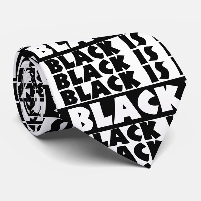 Svart är svart slips (Rullad)