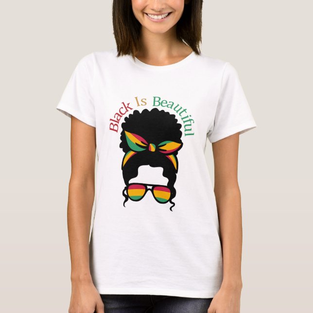 Svart är vackert - Svart historia T Shirt (Framsida)