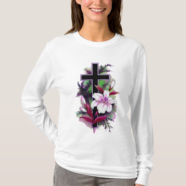 Svart arg utslagsplatsskjorta 6 tee (Framsida)