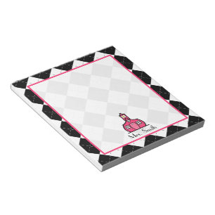 Svart Argyle lärareanteckningsblock Anteckningsblock