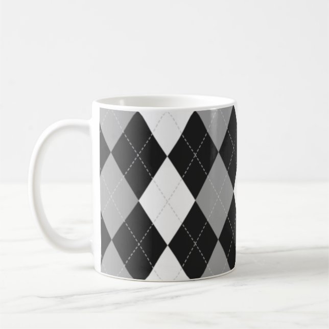 Svart Argyle mugg (Vänster)