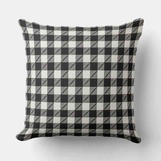 svart Argyle Pillow Kudde (Framsida)