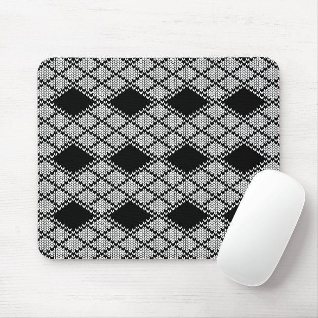 SVART ARGYLE-STICKAD Musmattor (Med mus)