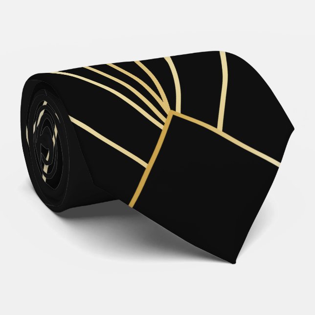 Svart Art Deco-design Slips (Rullad)