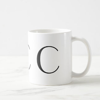 Svart art décomugg för Monogram C Kaffemugg