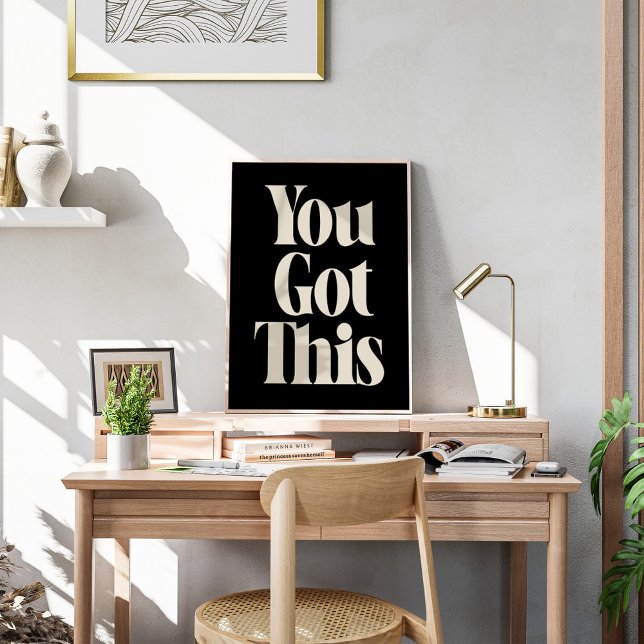 Svart återloppstypografi för inspirationskvot med  poster (Skapare uppladdad)