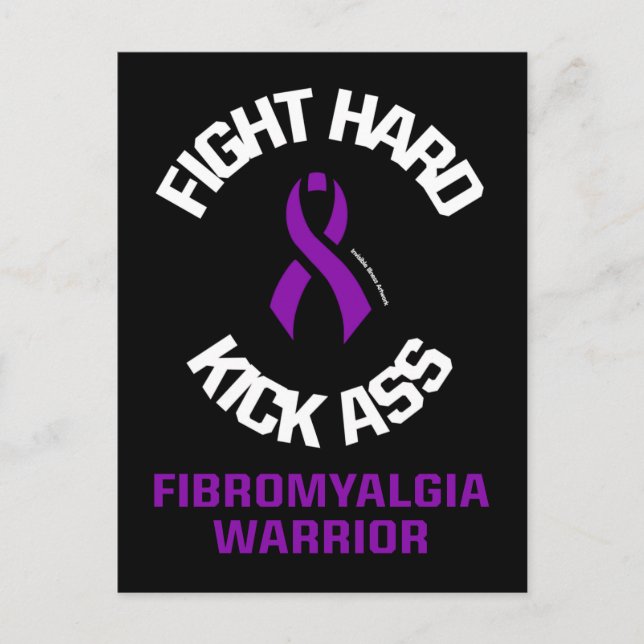 Svårt att kämpa...Fibro Vykort (Framsida)