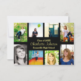 Svart åtta/nio foton - 3 × 5 Grad-meddelande Inbjudningar