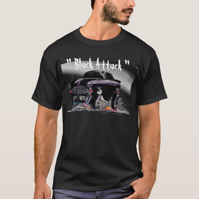 "Svart attack ", Tee Shirt (Framsida)