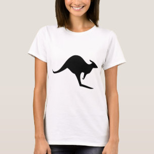 svart australiensisk känguru - Australien T Shirt