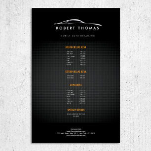 SVART AUTODETALJERAT, AUTOREPARERA FLYER