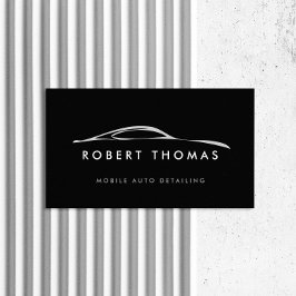 Svart automatisk information, automatisk reparatio visitkort