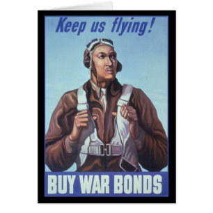 Svart Aviators: U.S. WW2 Militär Fighting Service Hälsningskort