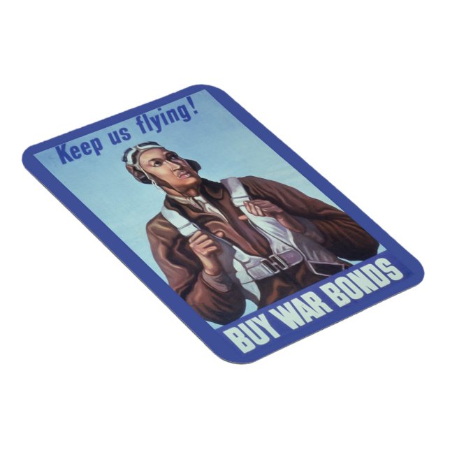 Svart Aviators: U.S. WW2 Militär Fighting Service Magnet (Högersidan)